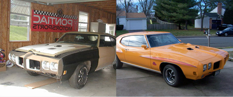 Auto body Before and After